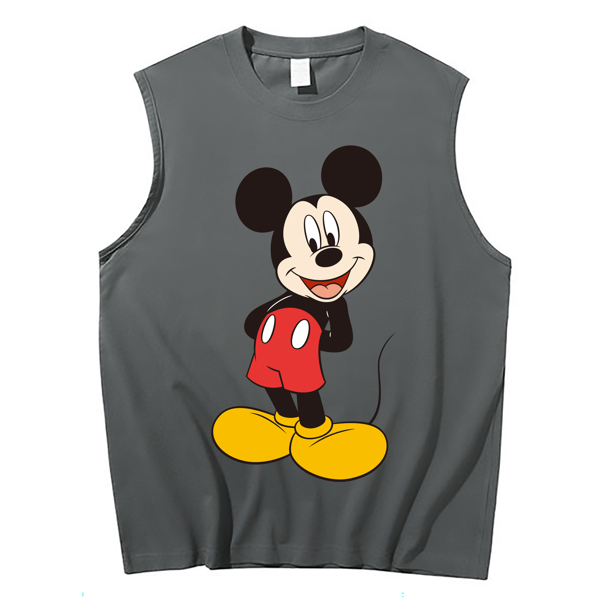 ミッキーマウス Mickey Mouse コットン100％タンクトップ（フロントプリント）